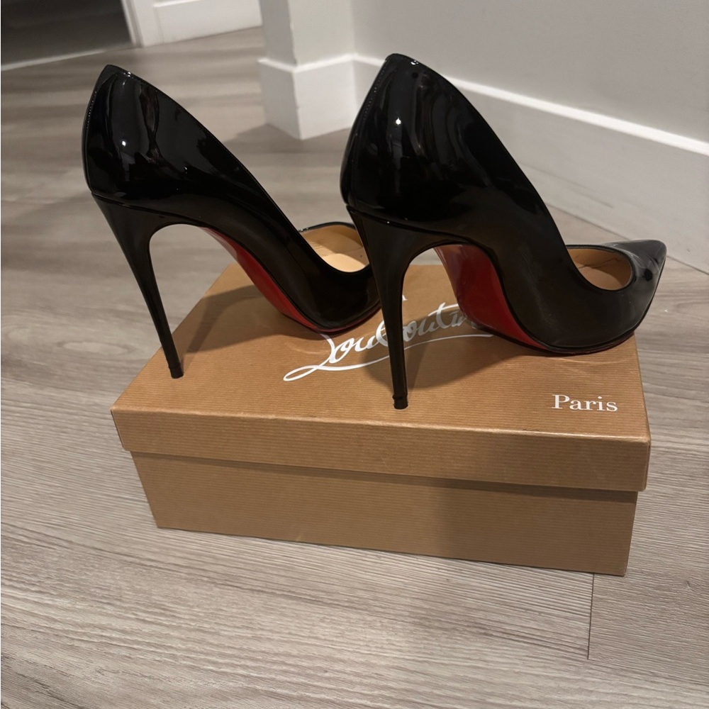 Christian Louboutin Black Patent Heels Pigalle 100 MM